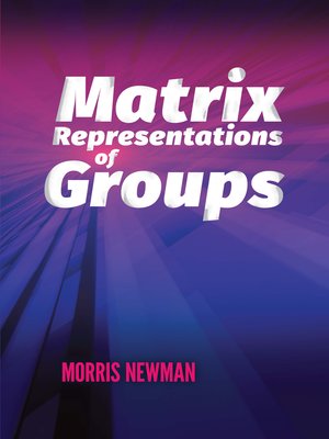 cover image of Matrix Representations of Groups